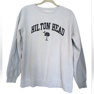 Ocean Drive Women's‎ Sweatshirt Size Small Blue Hilton Head Pullover